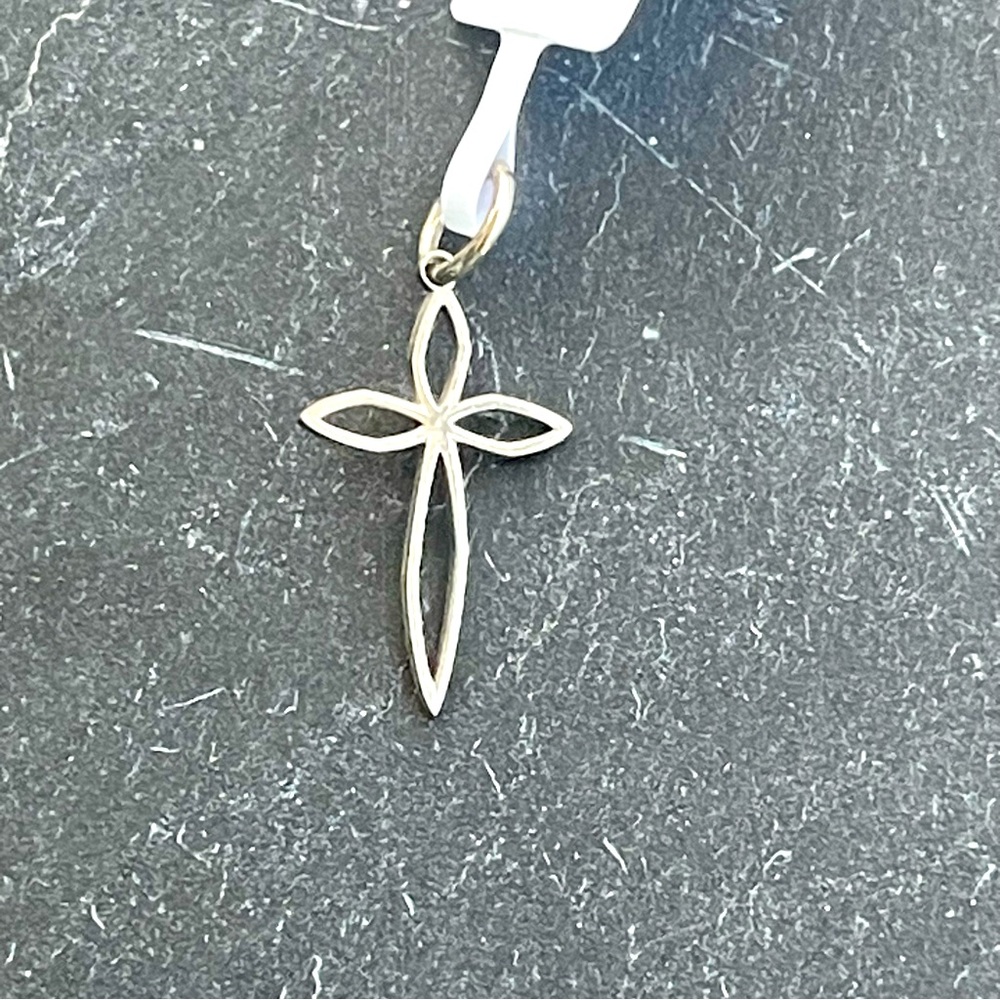 Elegant Sterling Silver 925 Cross Charm Pendant